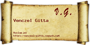 Venczel Gitta névjegykártya